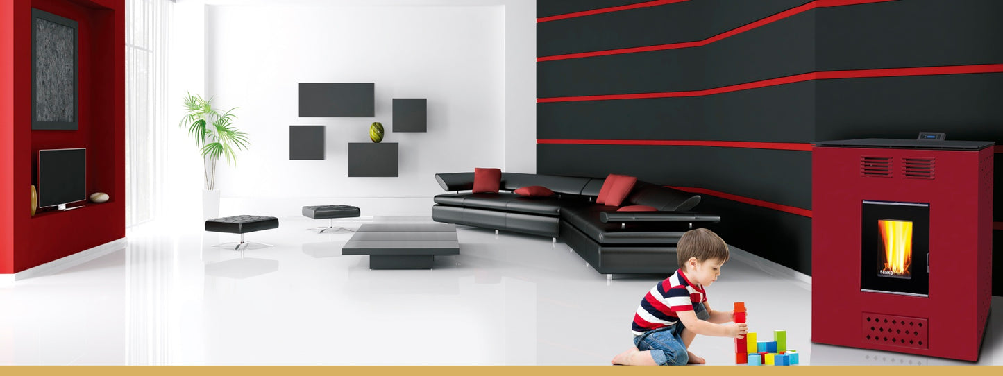 Estufa de pellets 8 kW P 8 AIR SLIM MODERNA